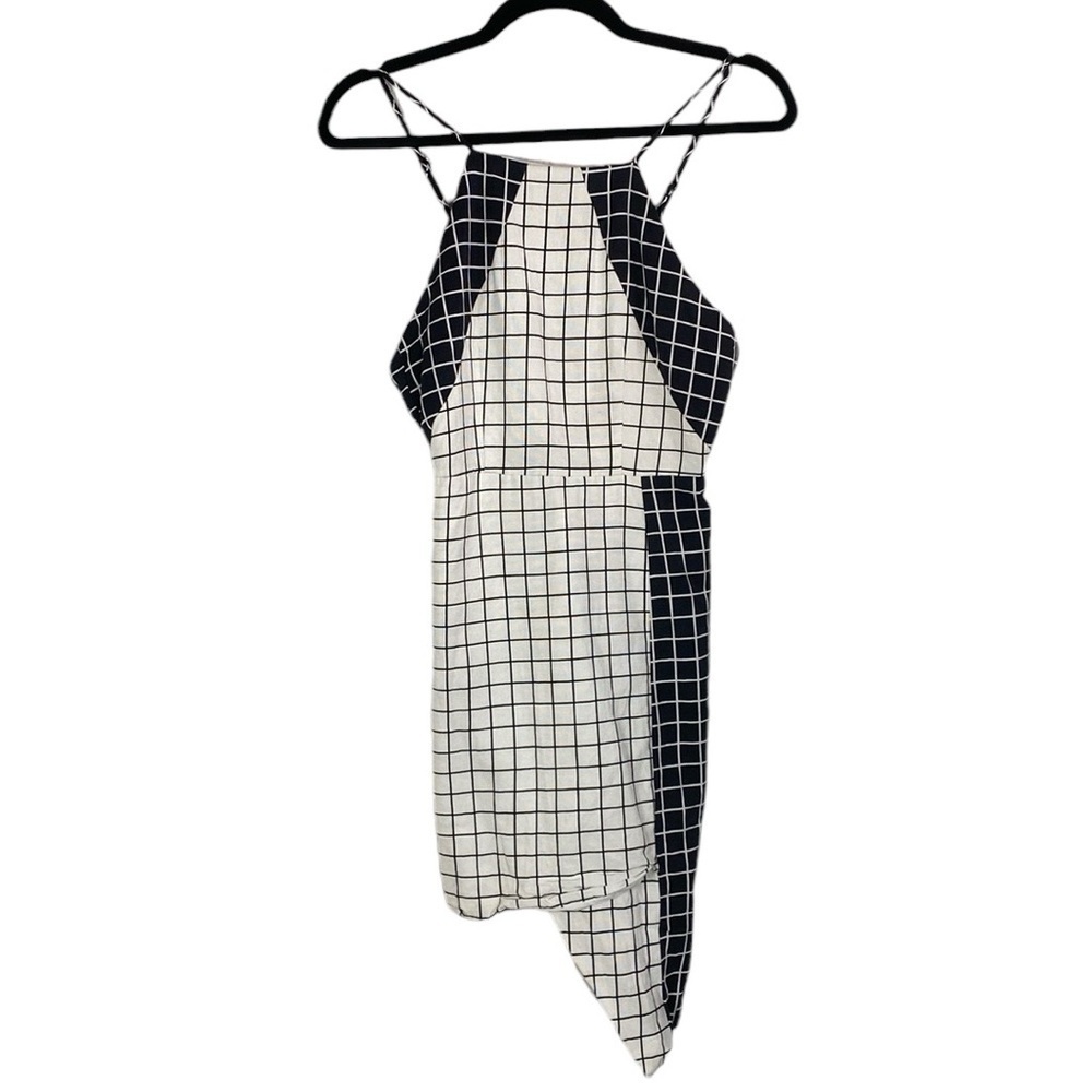 State of being grid black-and-white dress